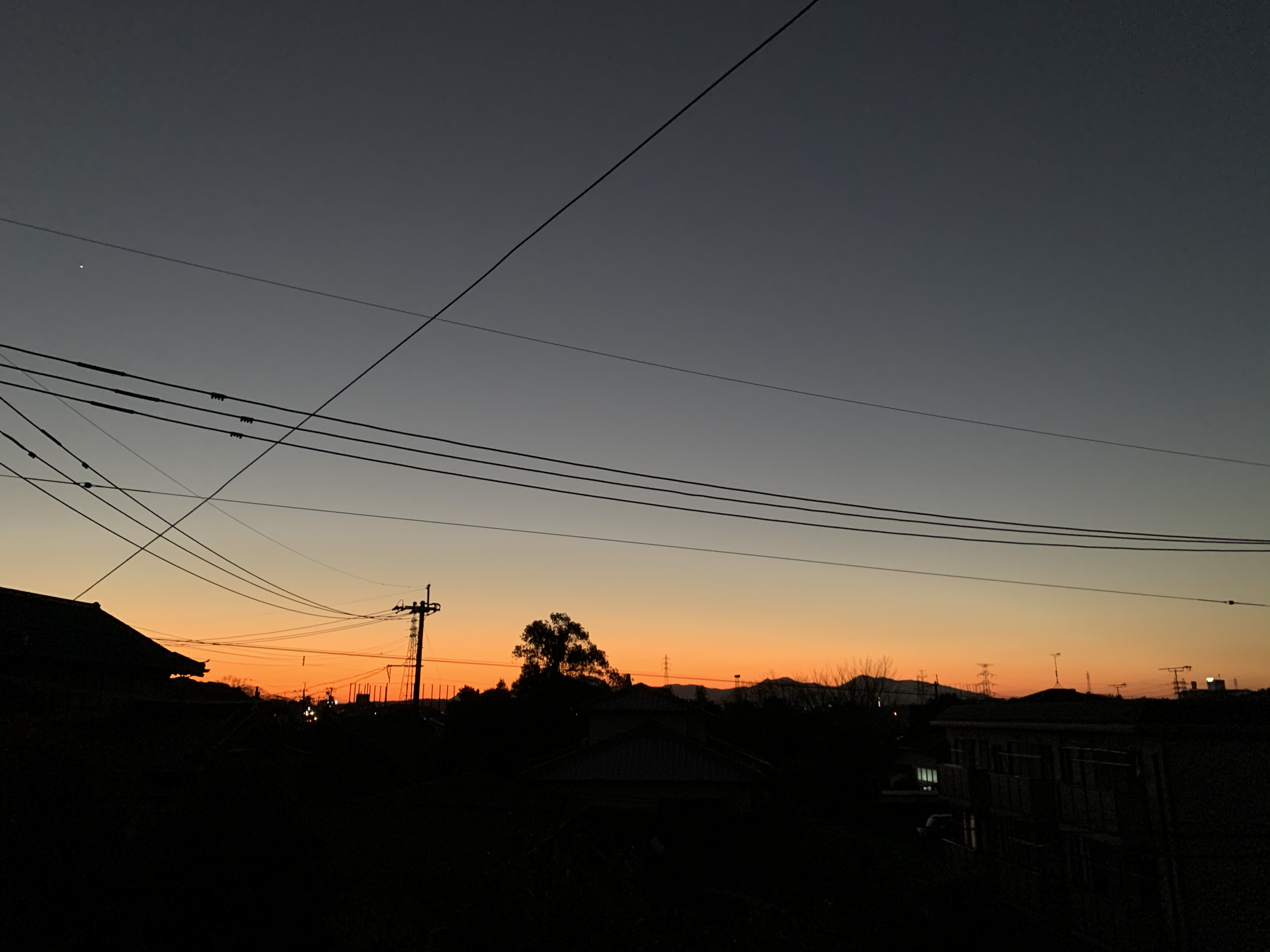2020年元日の夕日です。初日の出は起きれないので毎年見る習慣などありません。